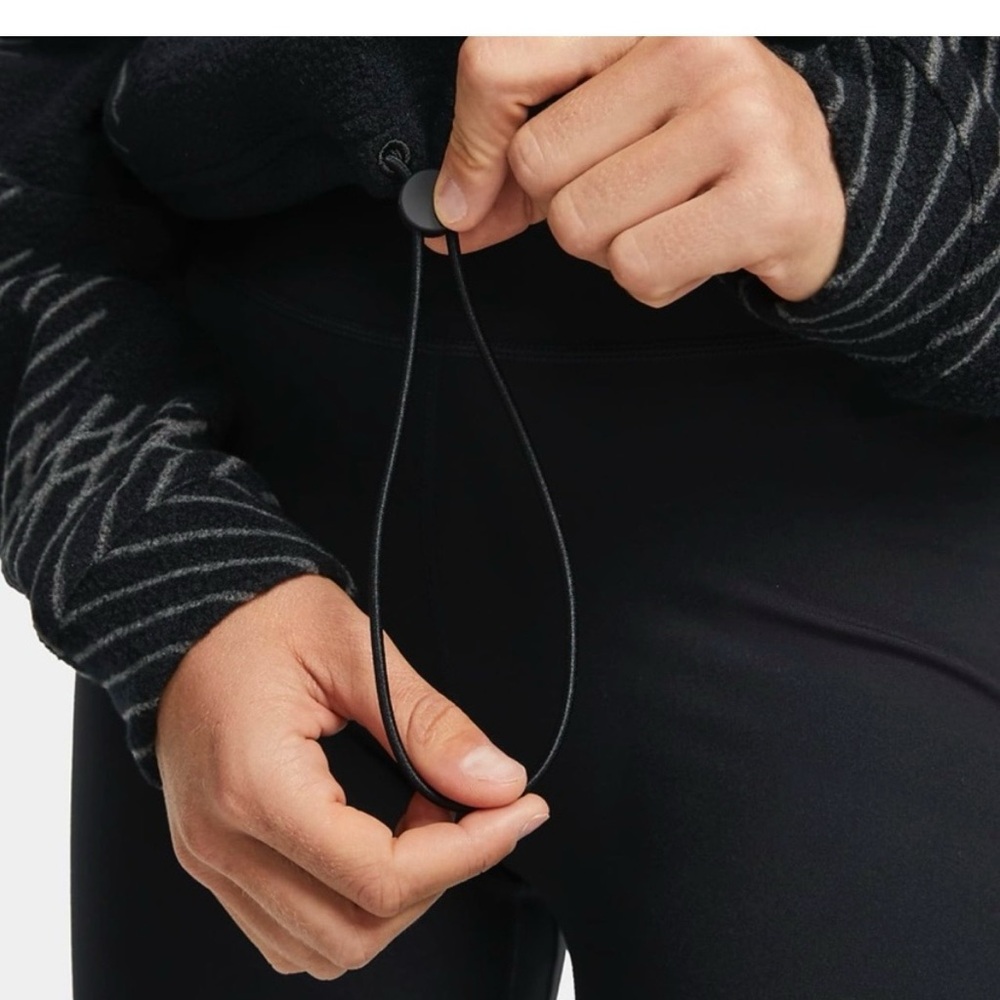 Nike Women's Black and Gray Patterned Hoodie - Picture 3 of 6